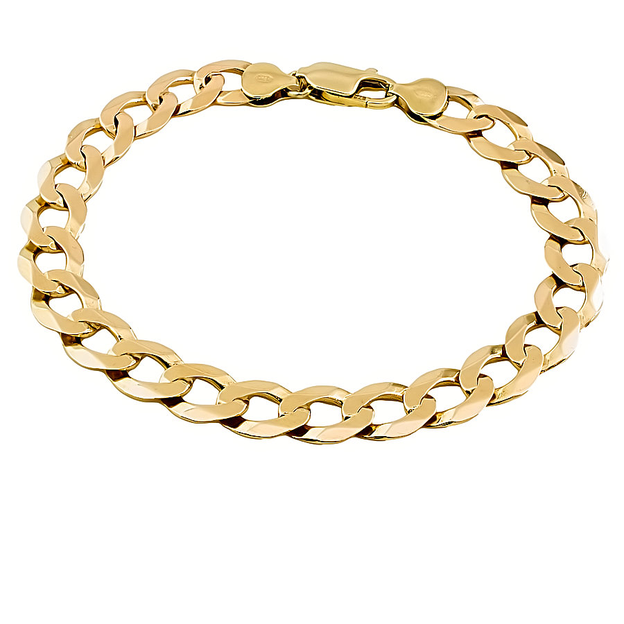 9ct gold 14.7g 9 inch curb Bracelet